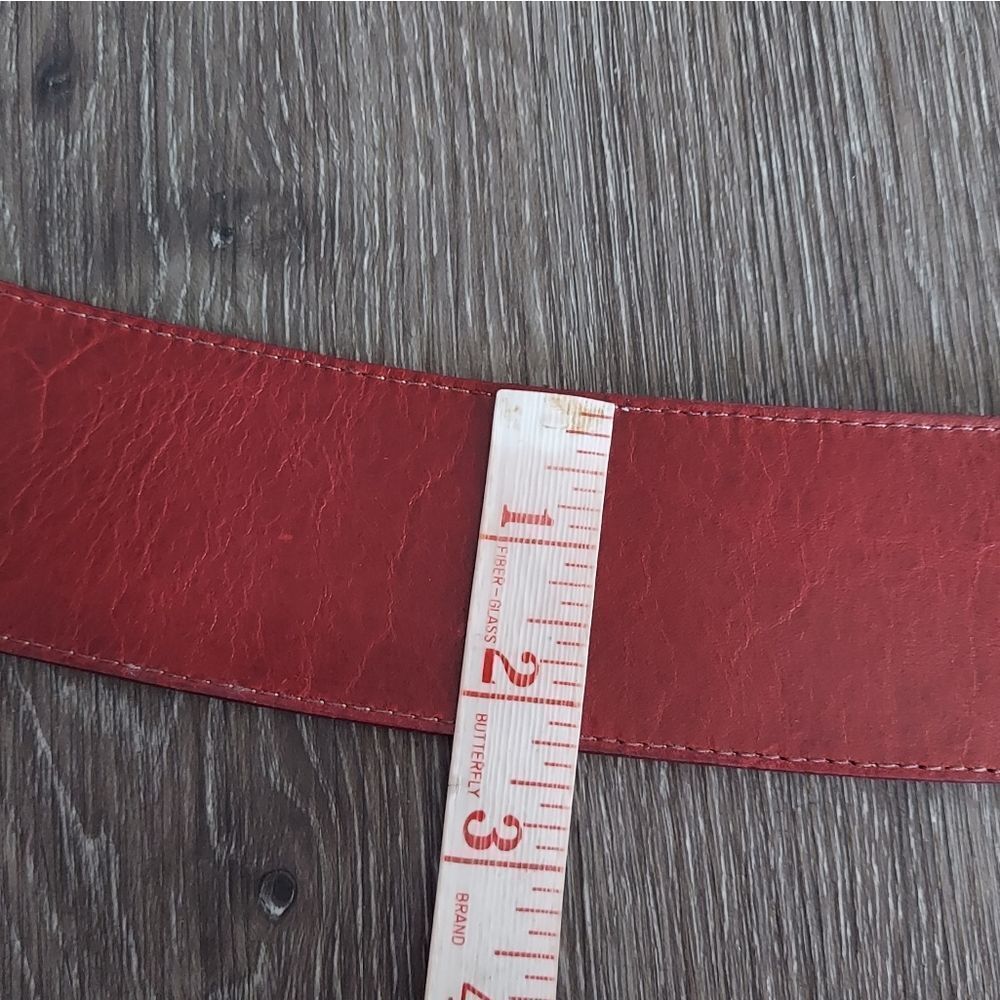 Brave Red Leather Belt Large - Picture 6 of 6